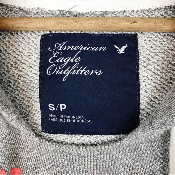 American Eagle Gray Graphic Hoodie Size S - Picture 6 of 6